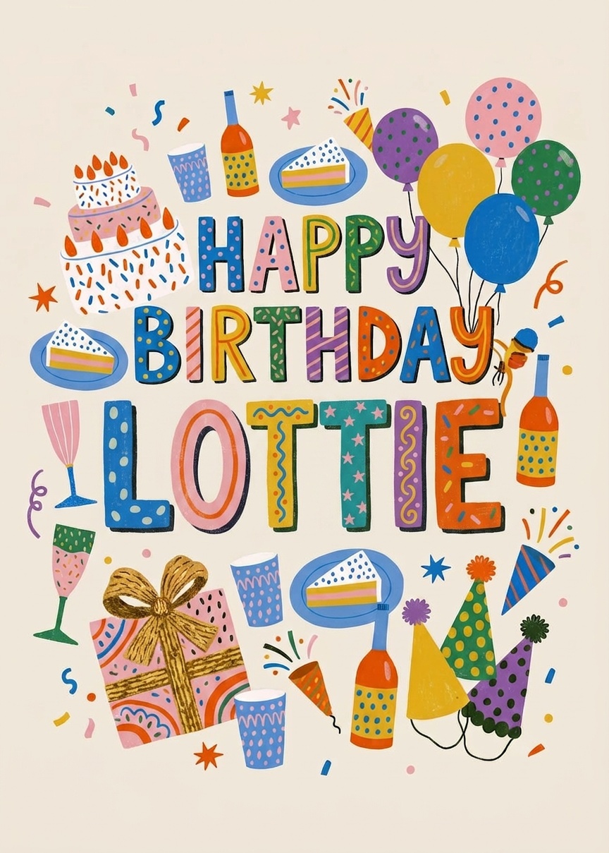 Bright Birthday Name Party